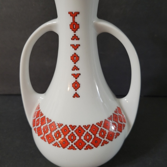 Ukrainian Art Pottery Vase Double Handles - Picture 2 of 8